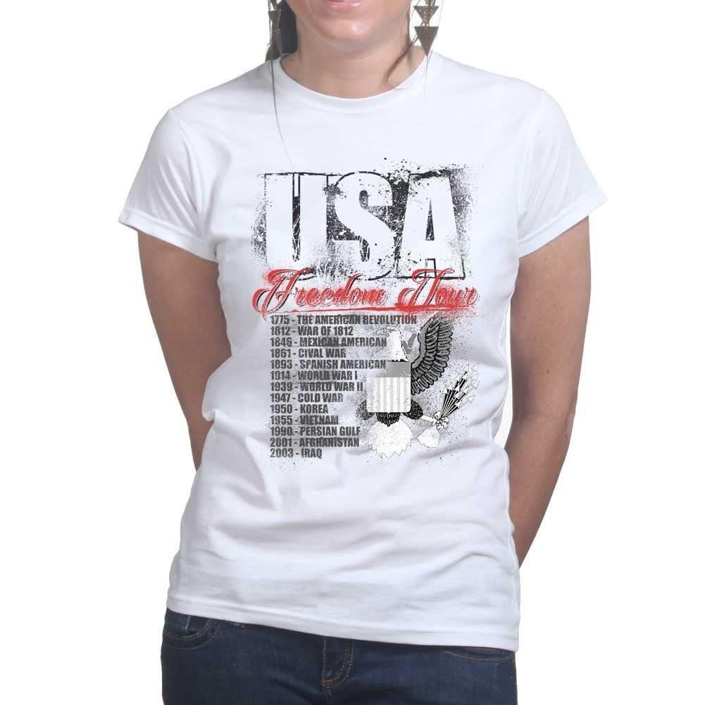 Ladies USA Freedom Tour T-shirt Style001