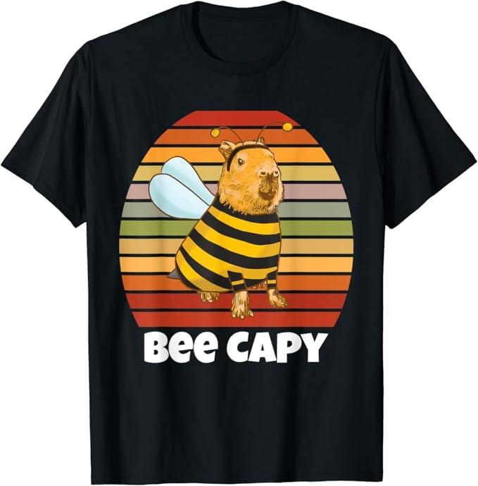Funny Best Friend Shirts, Gift For Best Friend, Bee Capy Funny Capybara Meme for Friends and Family T-Shirt Menswear Top Casual Classic