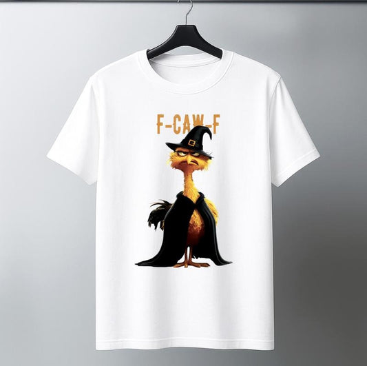 Funny F-Caw-F Chicken T-Shirt, Witch Chicken Graphic, Spooky Halloween Shirt for Fans US, Printed Tee