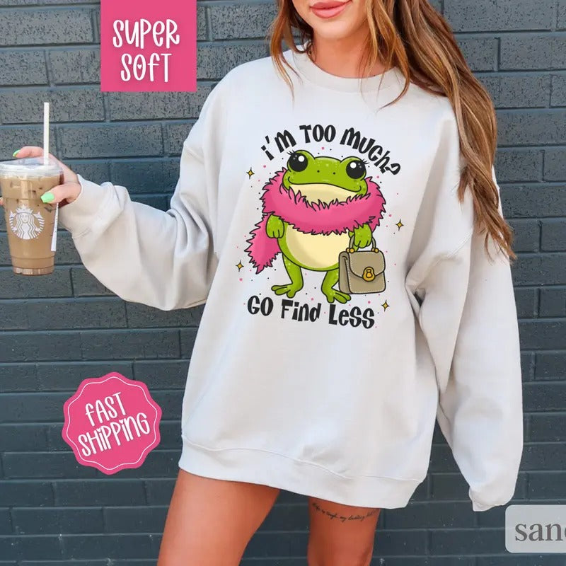 Funny Women's Sweatshirt, Funny Sweater, Gift for Her, Womenswear Crewneck Oversized Shirt, Gift for Girlfriend Collar Fabric