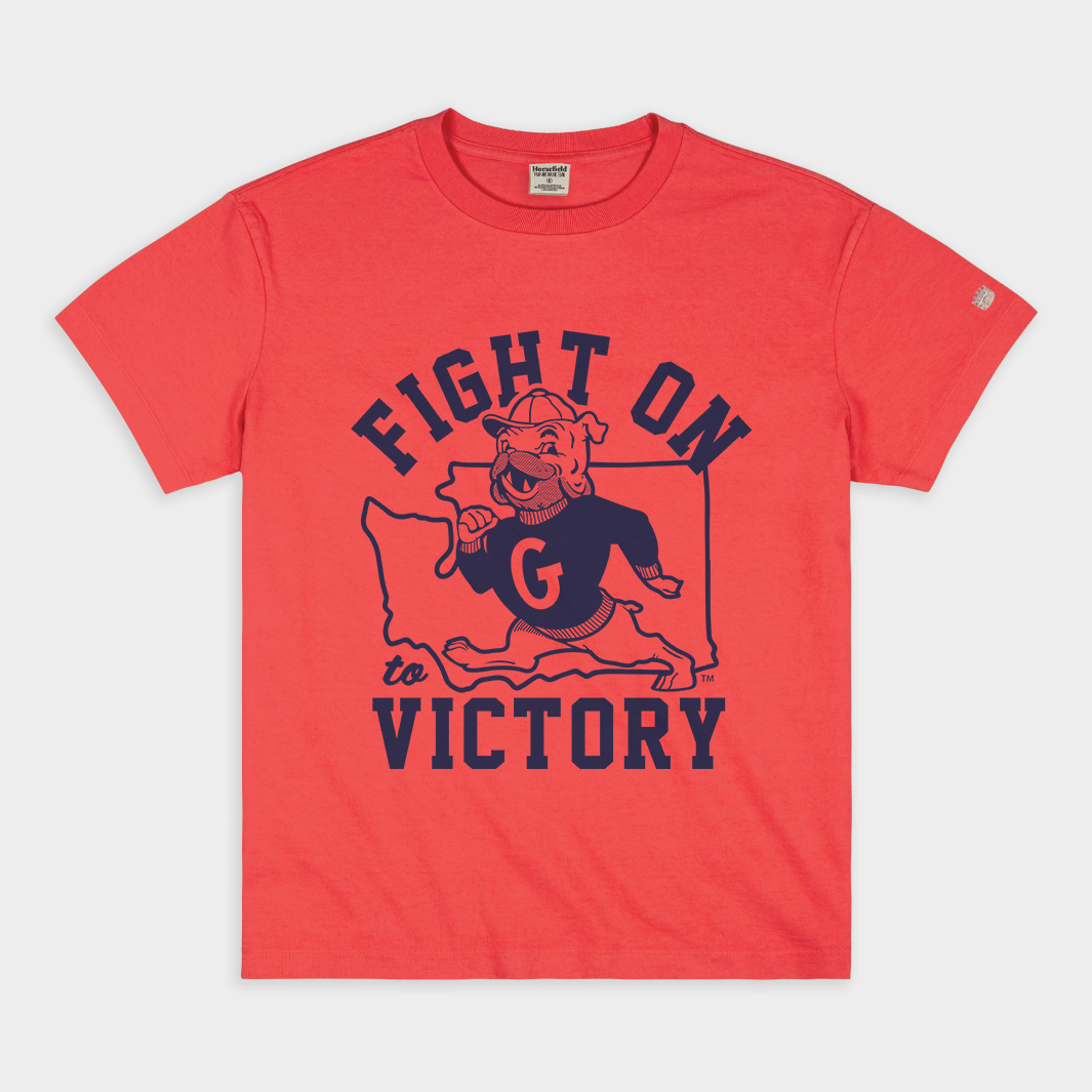 Gonzaga "Fight on to Victory" Vintage Heavyweight Tee
