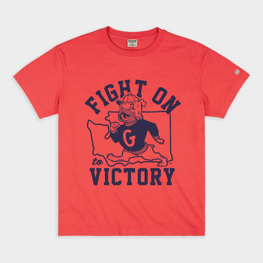 Gonzaga "Fight on to Victory" Vintage Heavyweight Tee