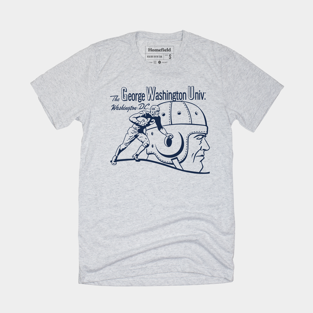 Vintage George Washington University Football Tee Style001