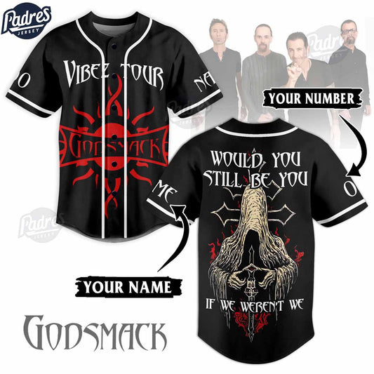 Godsmack Vibez Tour 2024 Custom Baseball Jersey Style - Padres Jersey Oasis: Elevate Your Baseball Style Game