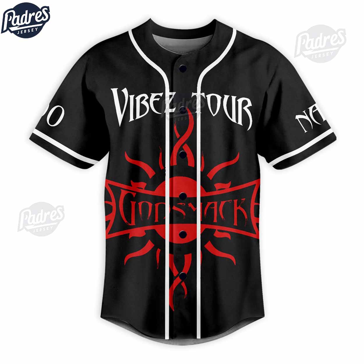 Godsmack Vibez Tour 2024 Custom Baseball Jersey Style - Padres Jersey Oasis: Elevate Your Baseball Style Game
