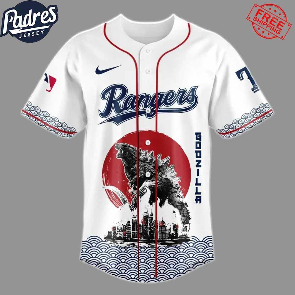 Godzilla 2025 x Texas Rangers Baseball Jersey - Padres Jersey Oasis: Elevate Your Baseball Style Game