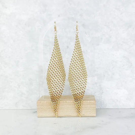 Gold Haze Mesh Earrings *Final Sale*