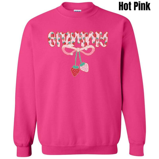 Grammy Strawberry Coquette Sweatshirt 'NLB'