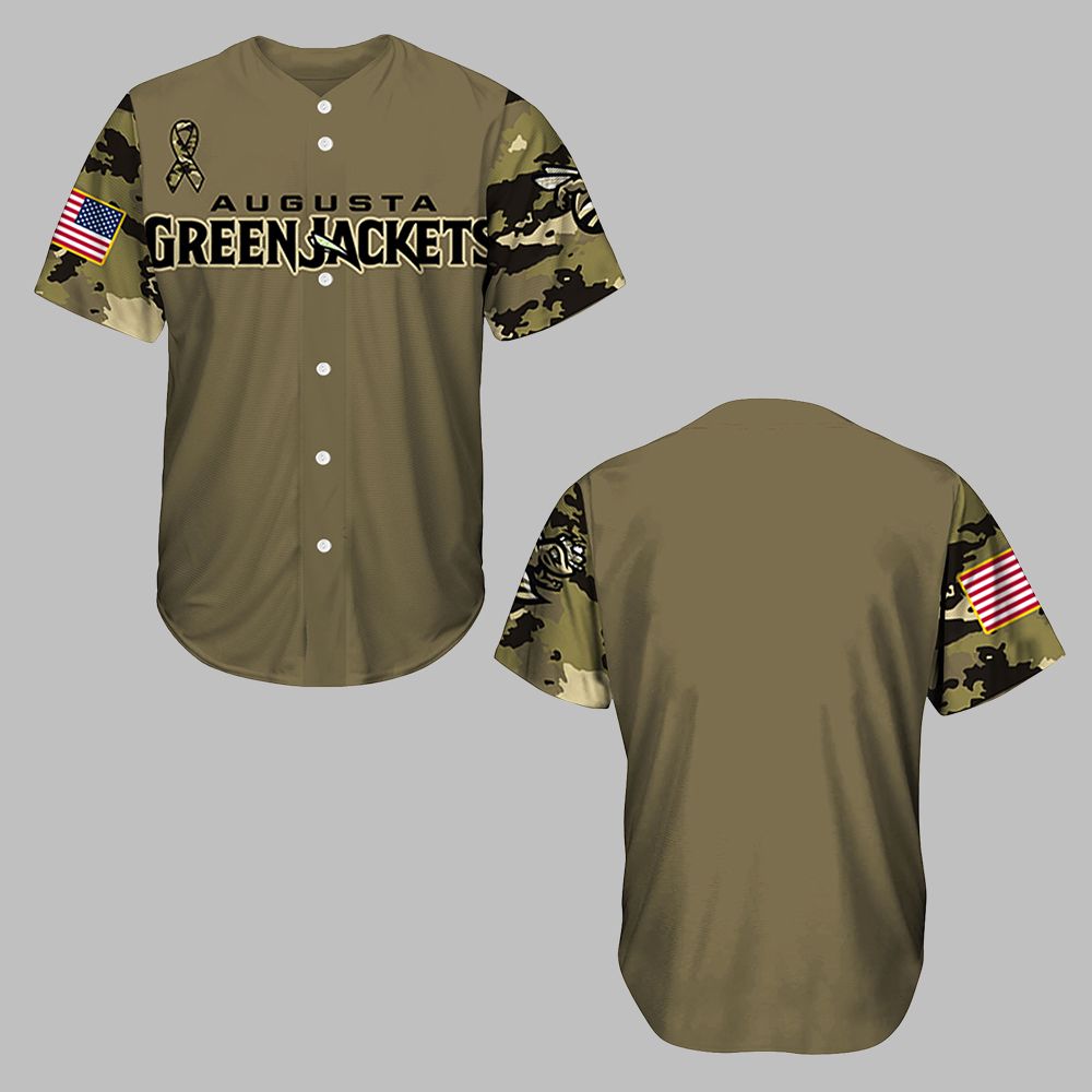 GreenJackets Military Appreciation Night 2025 Baseball Jersey - Grishko.com