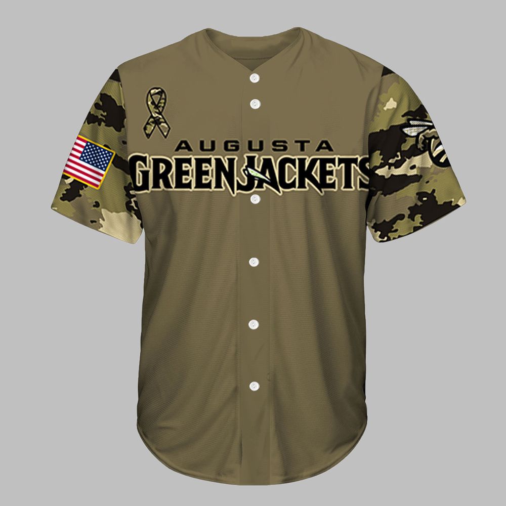 GreenJackets Military Appreciation Night 2025 Baseball Jersey - Grishko.com