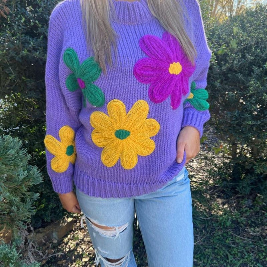 Groovy Mardi Gras Sweater