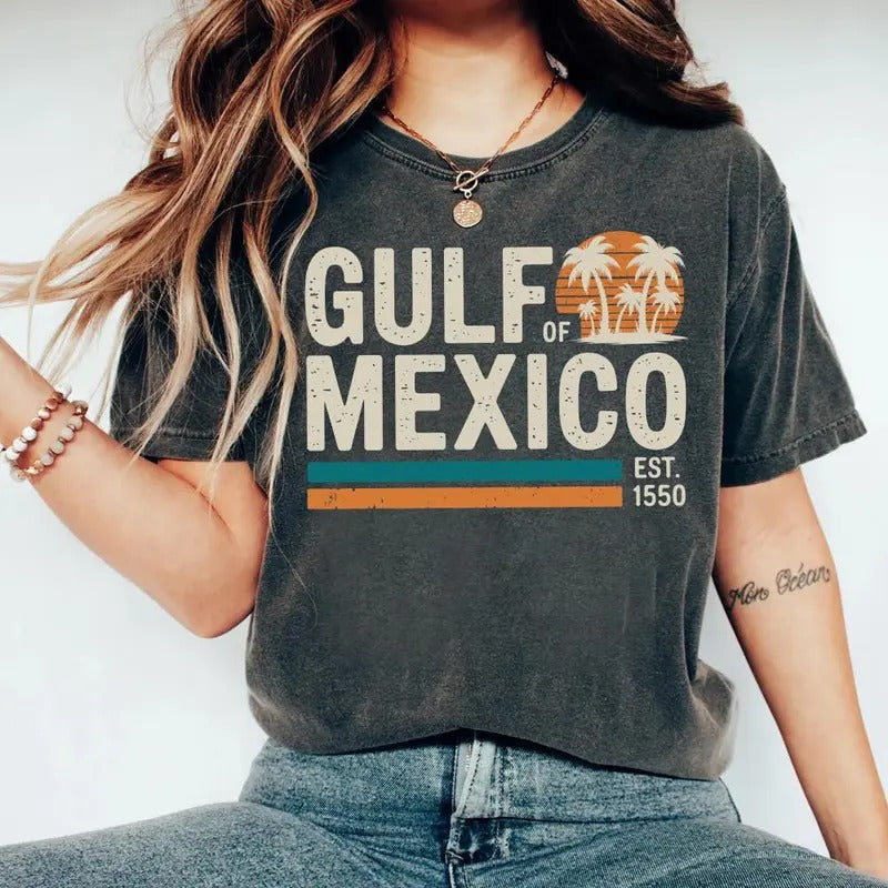 Gulf Of Mexico Est 1550 Shirt,  Texas Alabama Mississippi Florida Beach Shirt, Mexico Lover Shirt, Trending Shirt
