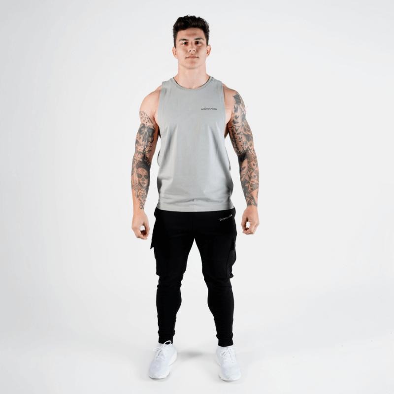 Gymreapers Muscle Tank - Stone Cotton Menswear