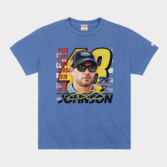 Retro-Inspired Jimmie Johnson 7-Time Champ Vintage Heavyweight Tee Style001