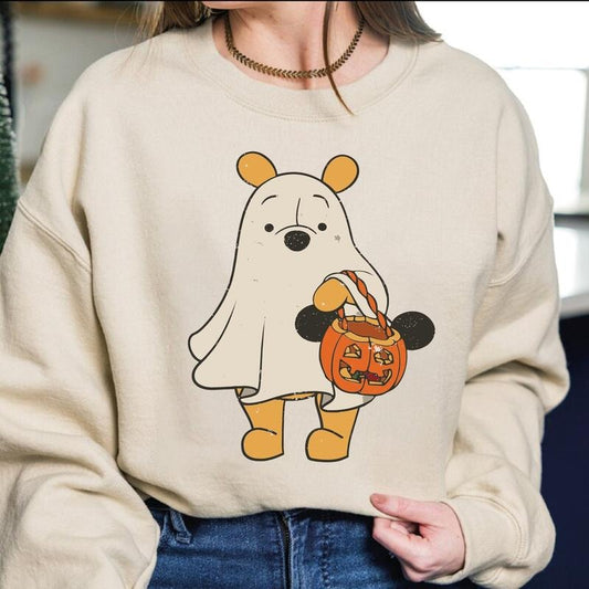 Halloween 2024 Shirt, Ghost Shirt, Halloween Bear Shirt, Spooky Season Shirt, Cute Halloween Shirt