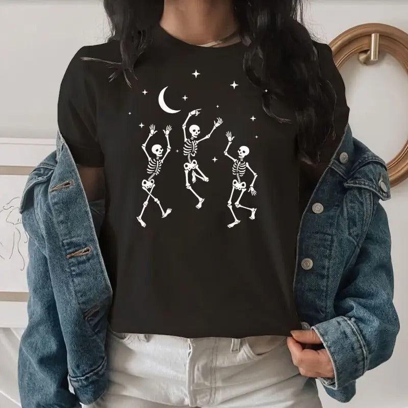 Halloween Dancing Skeleton Unisex Tshirt -Dancing Skeleton