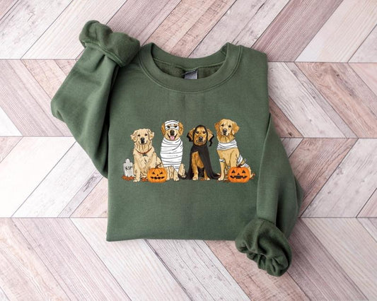 Halloween Dog Sweatshirt Golden Retriever Ghost Dogs Sweatshirt Halloween Sweatshirt Halloween Sweater Ghost Sweatshirt Ghost Dog Shirt  T-shirt, sweater and Hoodie