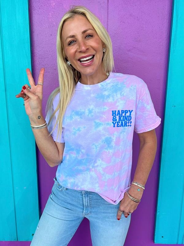 Happy & Kind Year Tie-Dye Tee