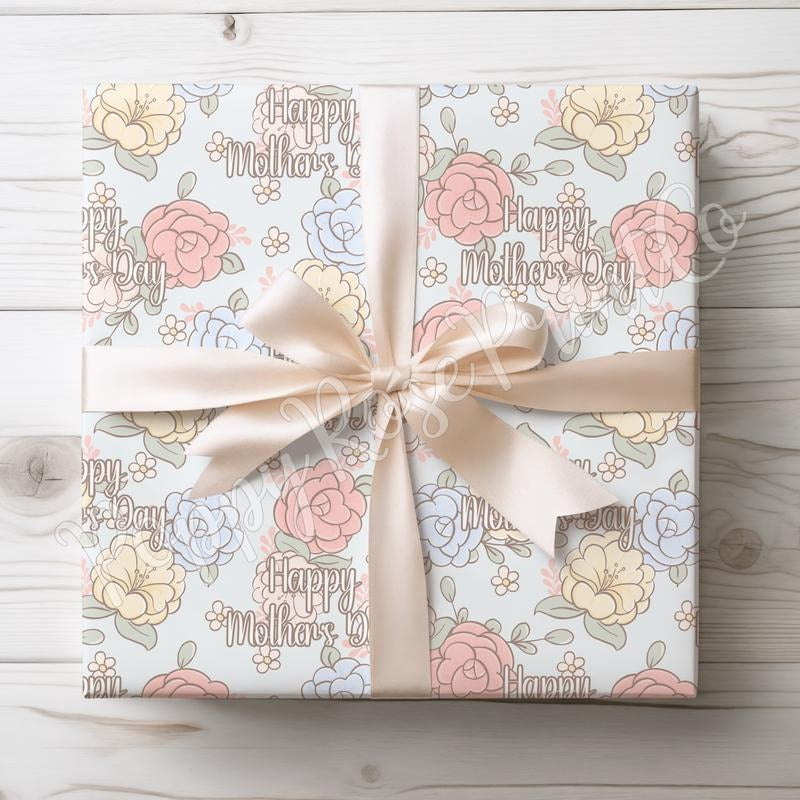 Happy Mother's Day Floral Wrapping Paper