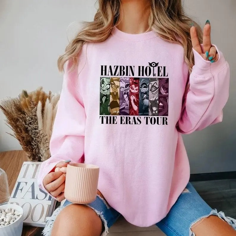 Hazbin Hotel The Eras Tour , Hazbin Hotel Characters Sweatshirts,