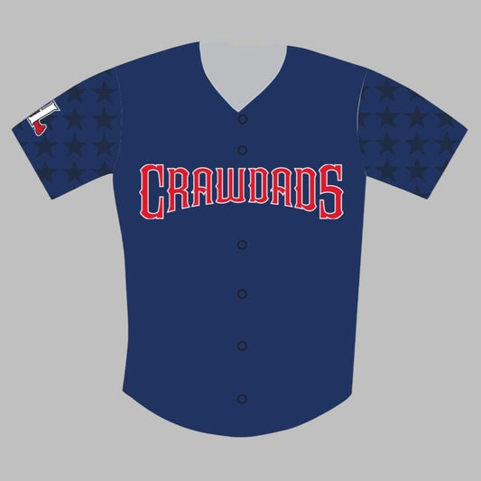 Hickory Crawdads Patriotic Jersey 2025 Giveaway - Grishko.com