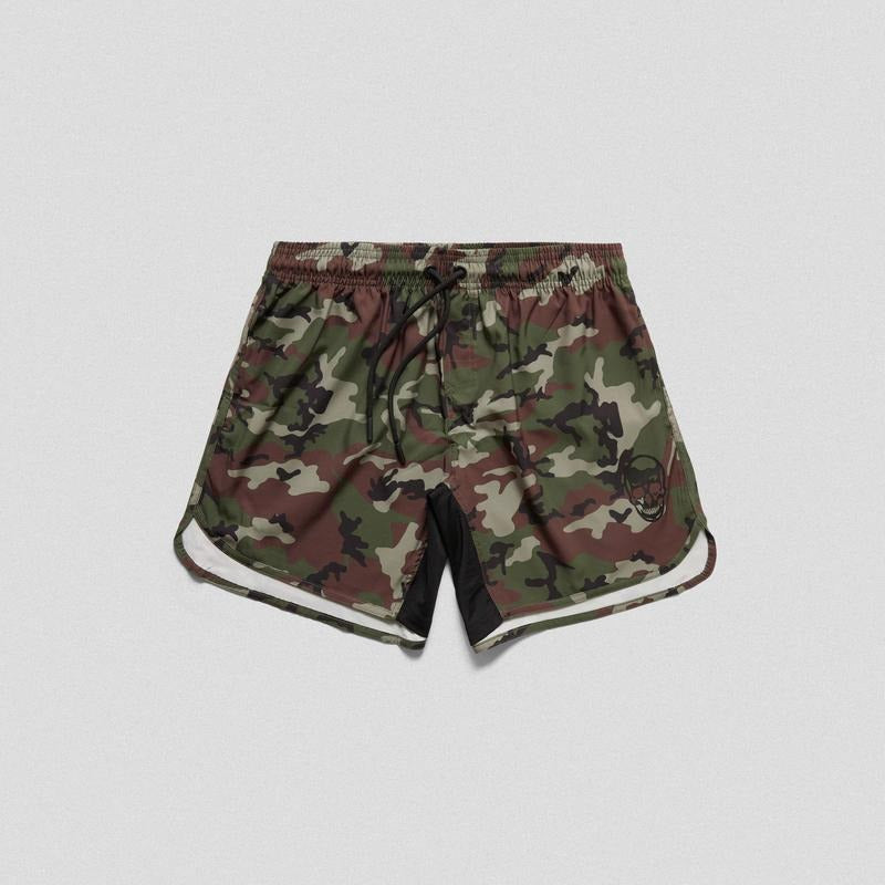 High-Quality Fitness Shorts - Woodland Camo Pattern - Gymreapers Summer Training Shorts
