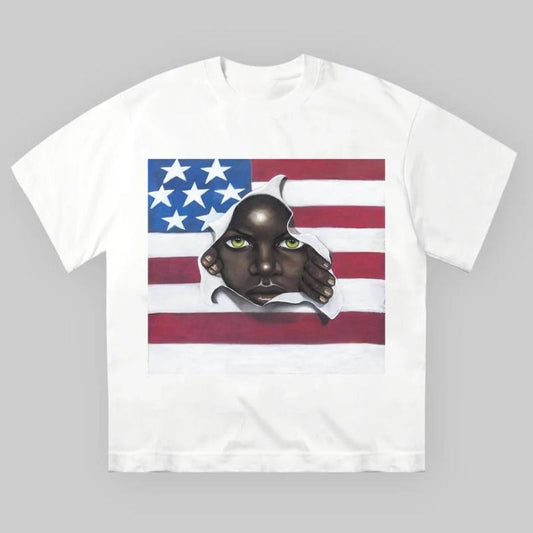 High-Quality National Flag Print T-shirt, Vintage Graphic Tee, Y2k Clothing, Unisex Cotton Crewneck T-Shirt - Medium, Short Sleeve, Casual Streetwear Printed Tee