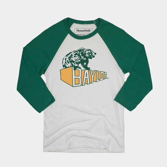 Vintage Baylor Bears 3/4 Baseball Tee Style001
