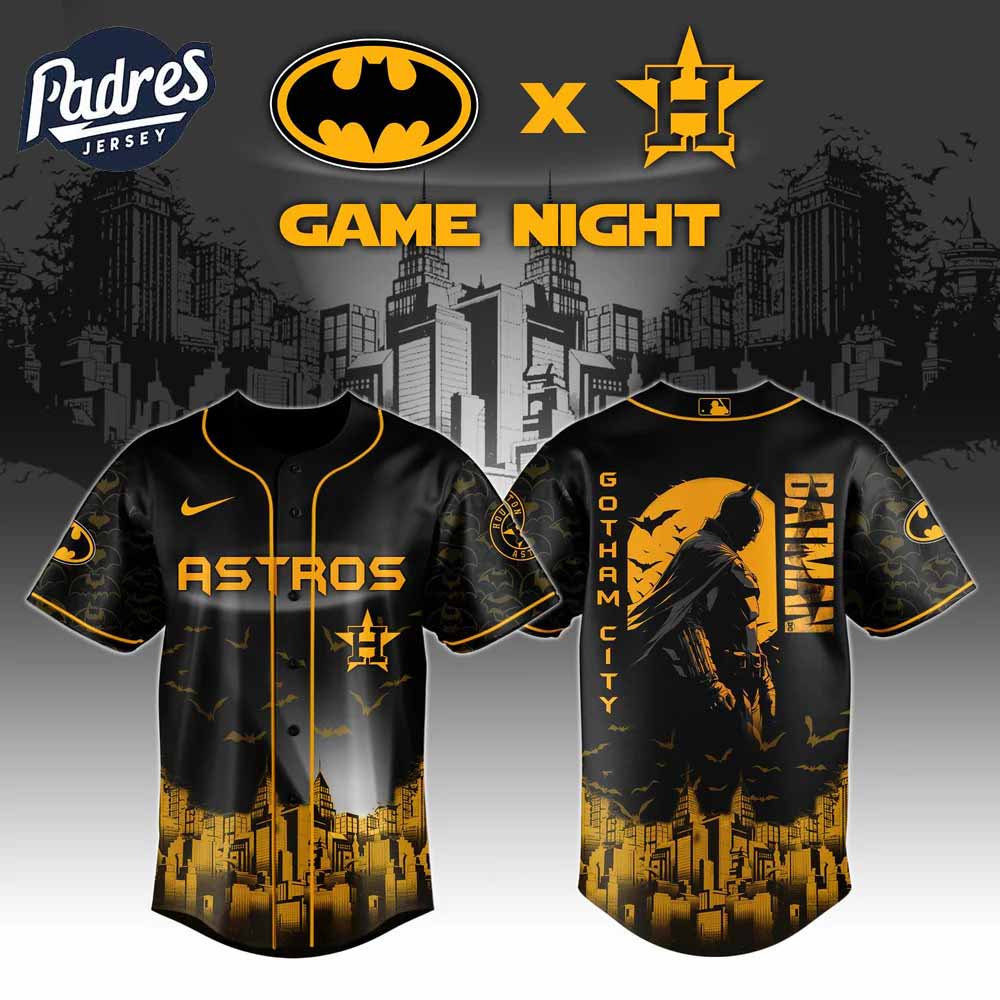 Houston Astros x DC Batman Game Night Baseball Jersey 2025 - Padres Jersey Oasis: Elevate Your Baseball Style Game