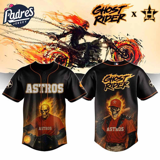 Houston Astros x Ghost Rider 2025 Special New Baseball Jersey - Padres Jersey Oasis: Elevate Your Baseball Style Game