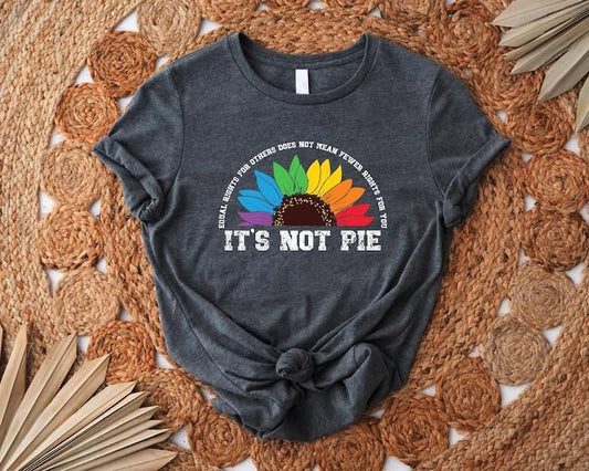 Human Rights Shirt, LGBT Pride Shirt, BLM ShirtLGBT Shirt, Equal Rights For Others Does Not Mean Less Rights For You It's Not Pie Shirt style 02