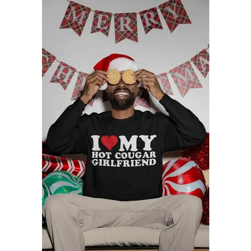 I Love My Cougar Girlfriend Sweatshirt, Funny Men Shirt, I Love My Cougar Shirt, Hilarious Cougar Shirt, Shirt With Sayings, Cougar Tee Sweatshirt, Hoodie, Comfort Colors