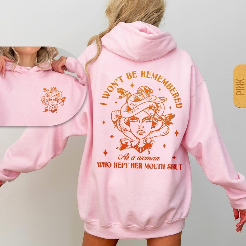 I Won't Be Remеmbered As A Woman Who Kеpt Her Mоuth Shut Two Sided Hoodie, Women Powеr Shirts, Casual Top Womenswear