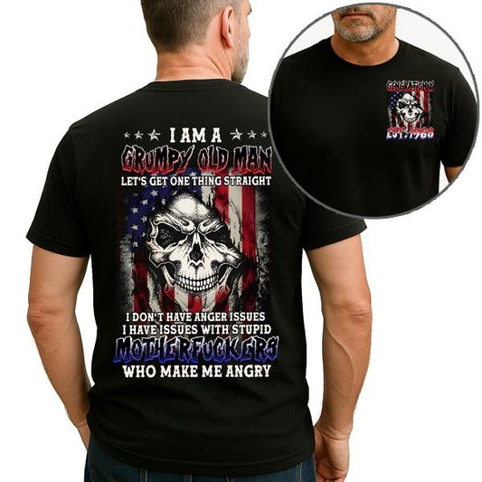 I am a Grumpy Old Man Generation X T-shirt, Gen X FAFOT Shirt - 100% Cotton Top Unisex Comfort Womenswear Menswear, Custom Classic Collar Love