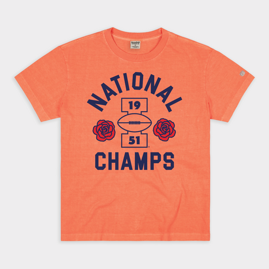 Illinois Football National Champs Vintage Heavyweight Tee Style001