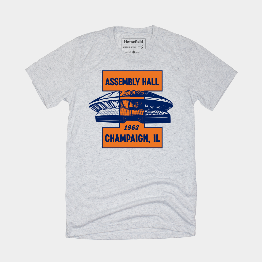 Vintage Assembly Hall Illustration Tee Style001