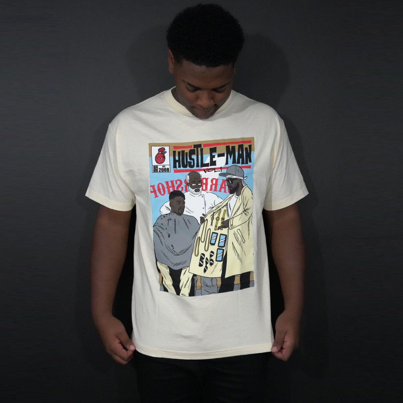 Hustle-Man Vol. 1 -  Natural Sail T-Shirt