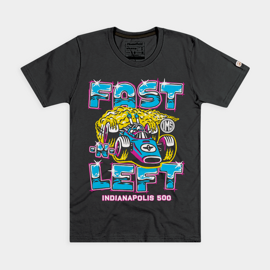 Indianapolis 500 "Fast N Left" Vintage Tee Style001
