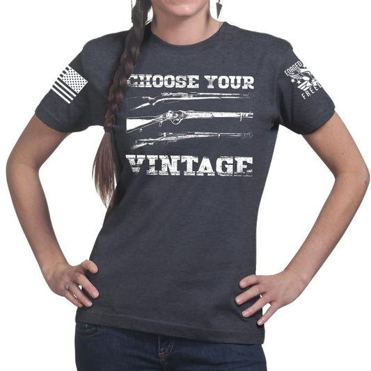 Choose Your Vintage Ladies T-shirt Style001