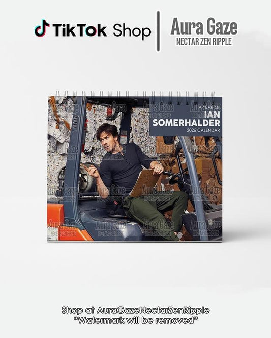 Ian Somerhalder 2026 Wall Calendar Planner, Unique Holiday Gift, Fan Gift, Gift For Her, Ian Somerhalder Celebrity Crush Merch