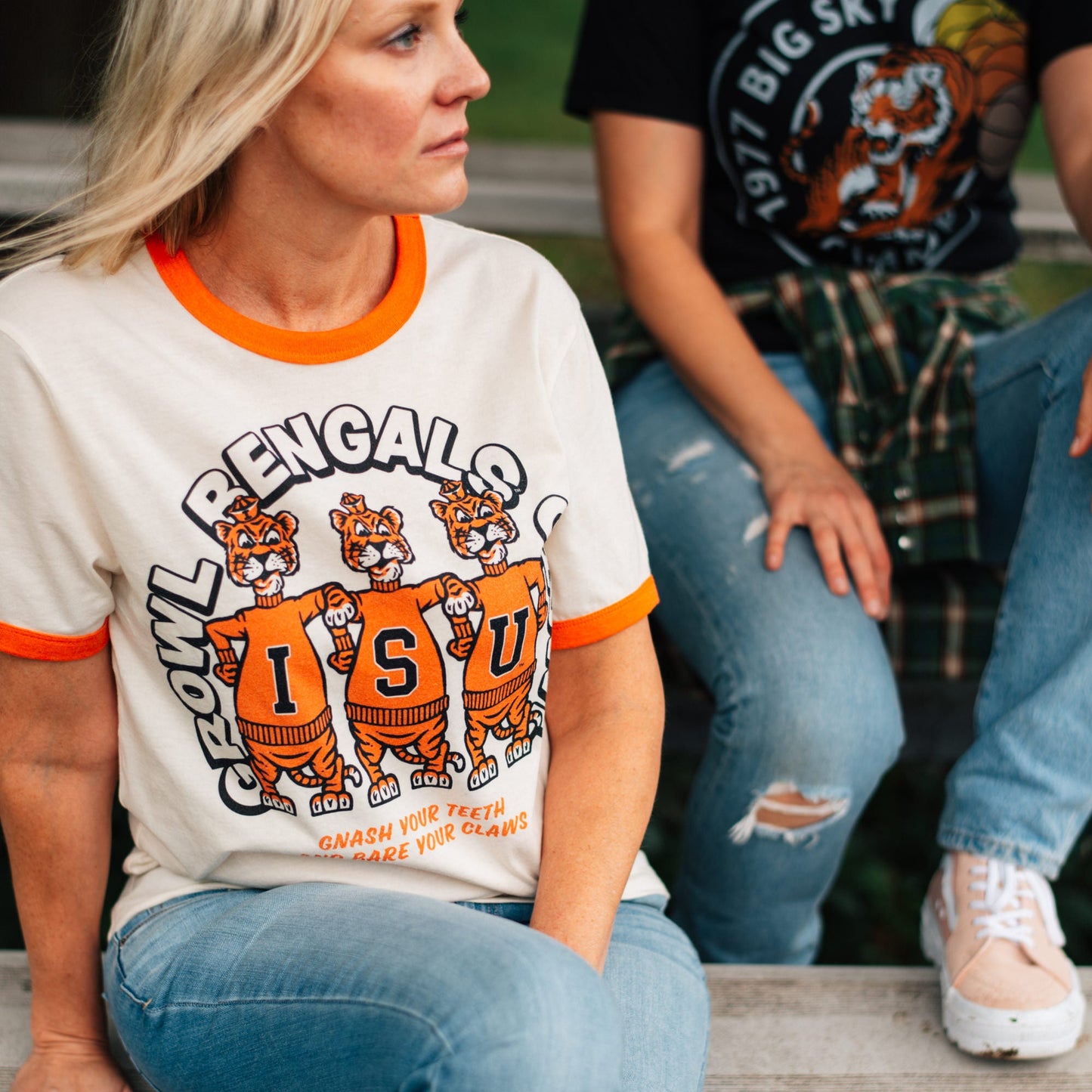 Vintage Idaho State "Growl Bengals Growl" Ringer Tee Style001