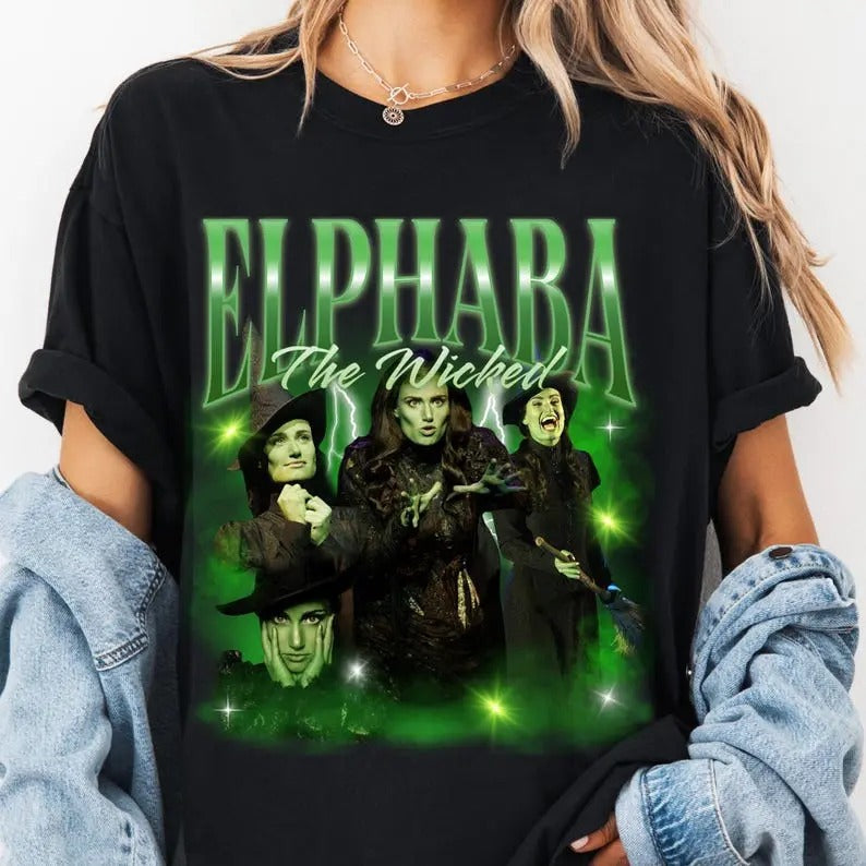 Idina Menzel Vintage Bootleg, Elphaba Retro Tee, Wicked Merch Shirt, Yellow Brick Road, Defying Gravity, Wicked Witch