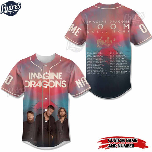 Imagine Dragons Loom World Tour Custom Baseball Jersey - Padres Jersey Oasis: Elevate Your Baseball Style Game