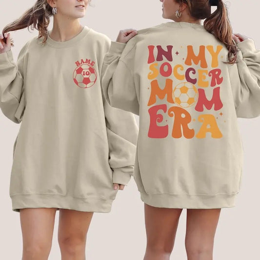 In My Soccer Mom Era Sweatshirt, Custom Soccer Sweatshirt, Personalized Soccer Mom,Customized Soccer Mom,Soccer Mom Sweatshirt Personalized