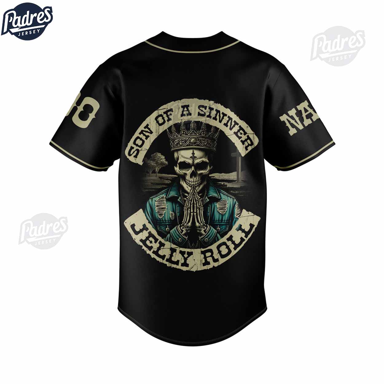 Custom Jelly Roll The Beautifully Broken Tour 2024 Baseball Jersey - Padres Jersey Oasis: Elevate Your Baseball Style Game