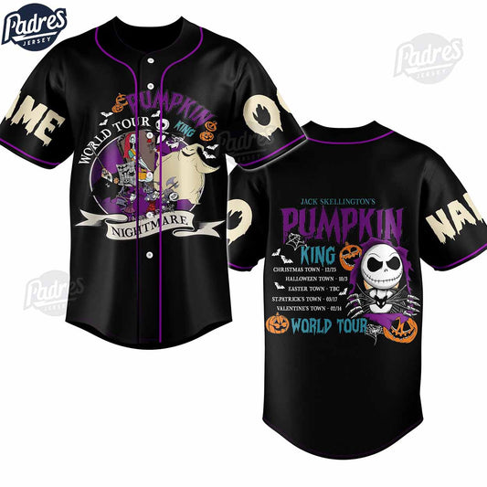 Jack Skellington Pumpkin World Tour Custom Baseball Jersey - Padres Jersey Oasis: Elevate Your Baseball Style Game
