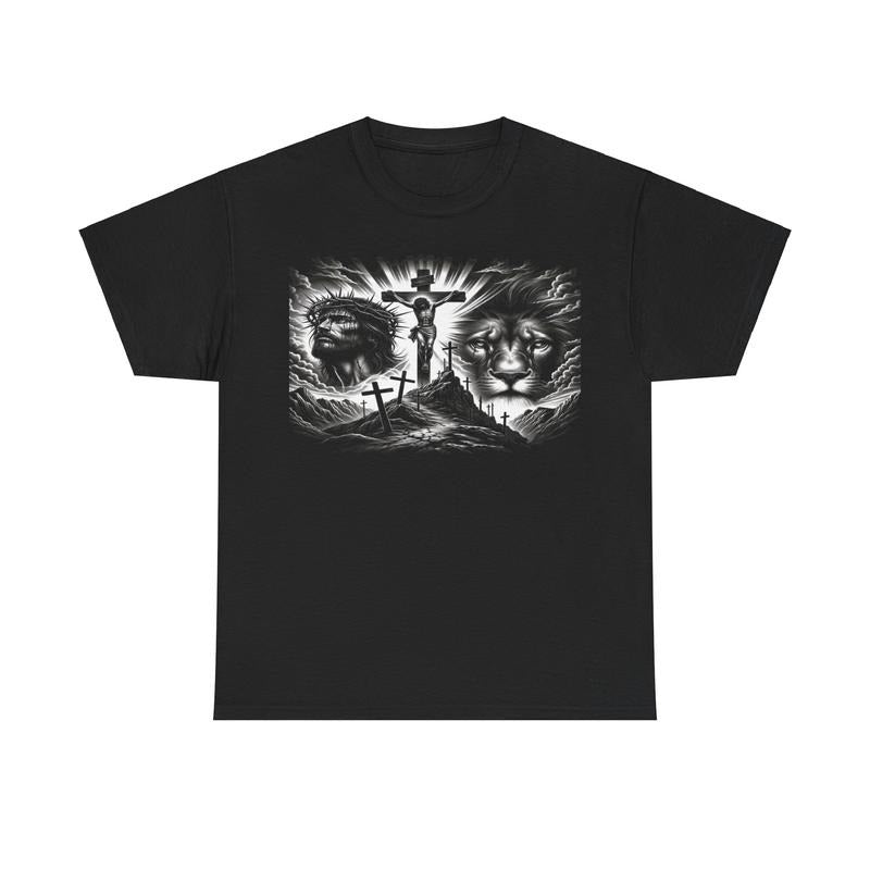 Jesus Is King Vintage Crucifixion Cross Graphic Tee Retro 90s Styled Streetwear Shirt Menswear Top Classic Cotton Smooth Underwear Tshirt Man Crewneck Short sleeve men gifts