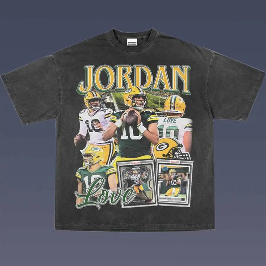 Jordan Love 1.0  VINTAGE TEE | AMERICAN FOOTBALL | GIFT FOR FAN
