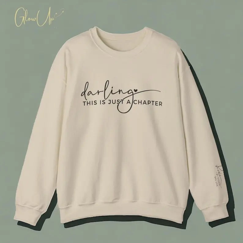 Just a Chapter Crewneck Sweatshirt | Mental Health Motivational Inspirational Self Love Sweater | Cozy Book Lover Sweater | Mom life