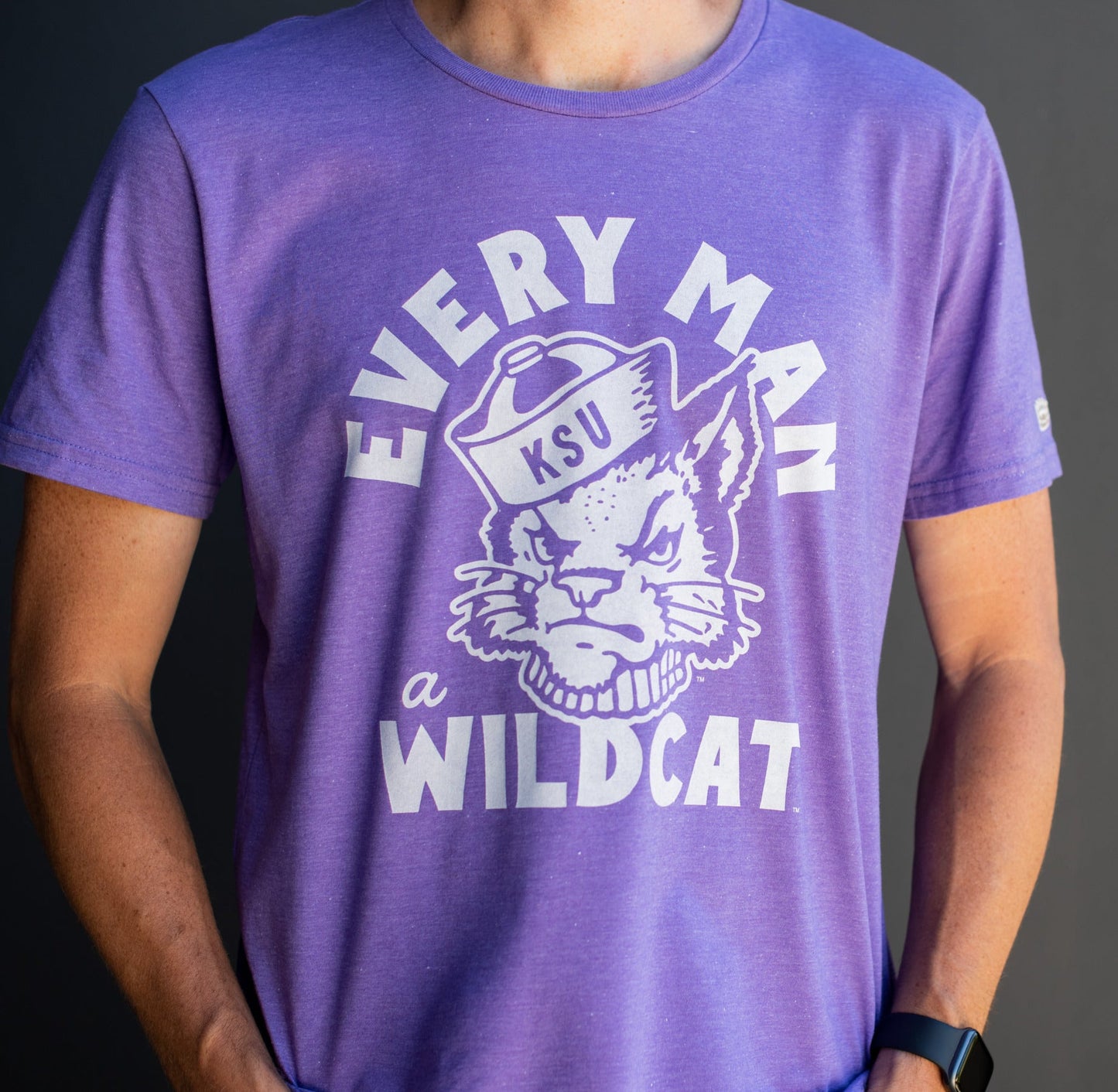 ‚ÄúEvery Man a Wildcat‚Äù Vintage K-State Tee Style001